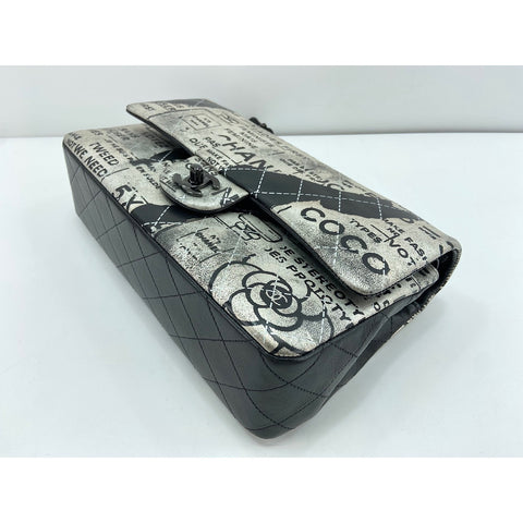 CHANEL Zeitungs-Umhängetasche schwarz WS34128