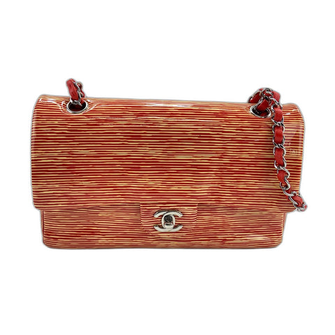 CHANEL stripe Shoulder Bag Orange WS34130