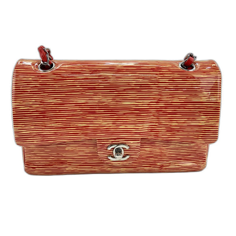 CHANEL stripe Shoulder Bag Orange WS34130