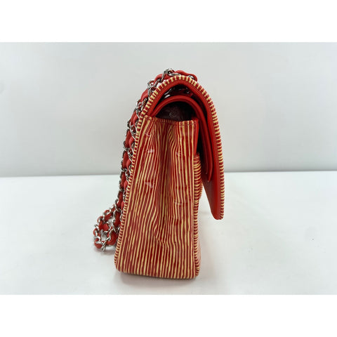 CHANEL stripe Shoulder Bag Orange WS34130