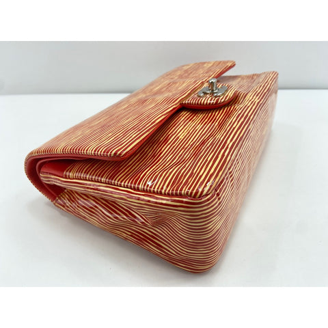 CHANEL stripe Shoulder Bag Orange WS34130