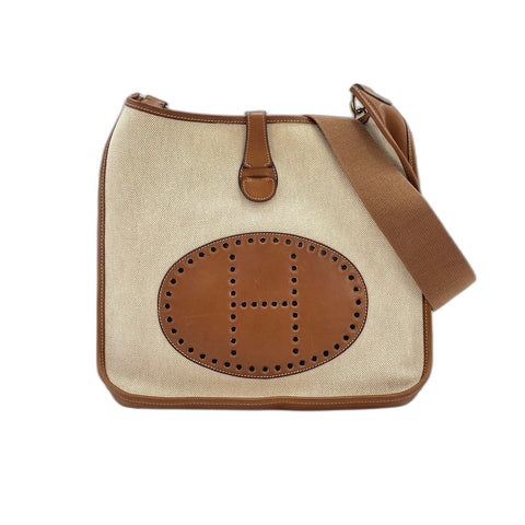HERMES Evelyn Shoulder Bag Brown WS34133