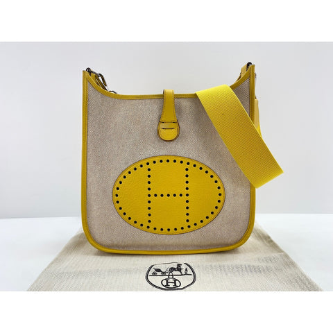 HERMES Evelyn Shoulder Bag yellow WS34134