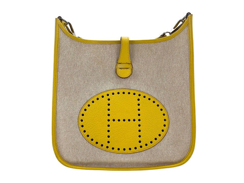 HERMES Evelyn Shoulder Bag yellow WS34134