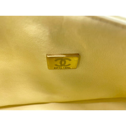 CHANEL Matelasse Shoulder Bag yellow WS34135
