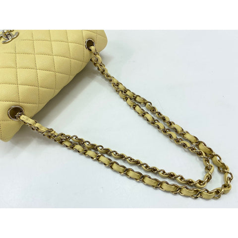 CHANEL Matelasse Shoulder Bag yellow WS34135