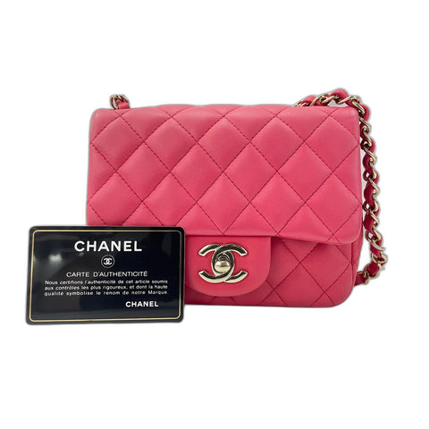 CHANEL Mini Matelasse Shoulder Bag pink WS34142