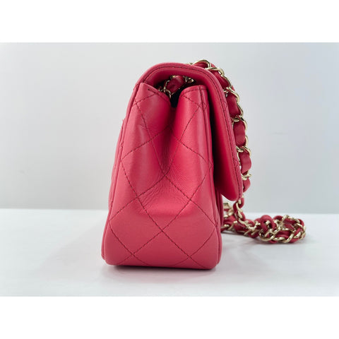 CHANEL Mini Matelasse Shoulder Bag pink WS34142