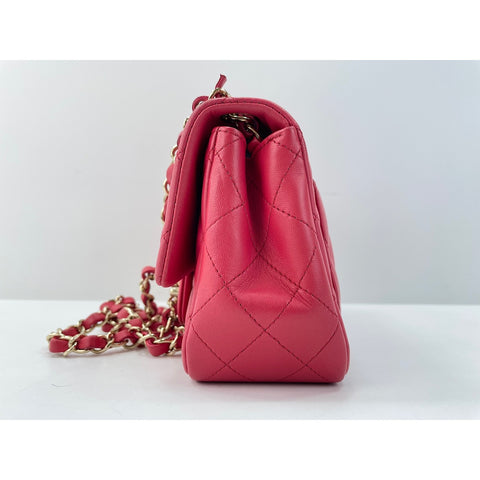 CHANEL Mini Matelasse Shoulder Bag pink WS34142
