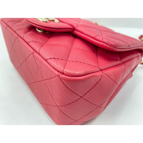 CHANEL Mini Matelasse Shoulder Bag pink WS34142