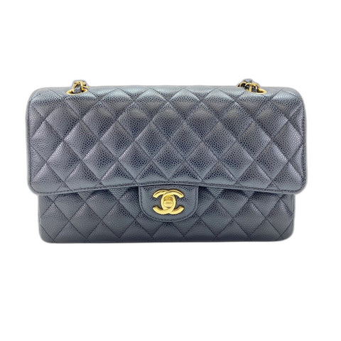 CHANEL Matelasse Classic Flap Gold Metal Shoulder Bag black WS34145