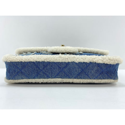 CHANEL Egyptian Line Shoulder Bag blue WS34148