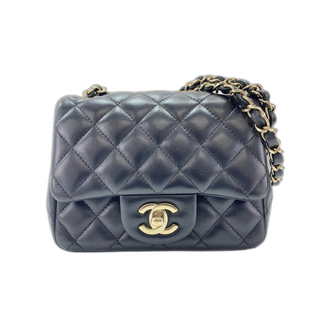 CHANEL Mini Matelasse Shoulder Bag black WS34149
