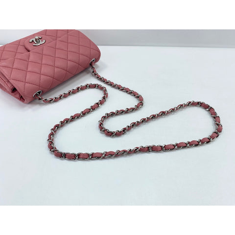 CHANEL Mini Matelasse Shoulder Bag pink WS34151
