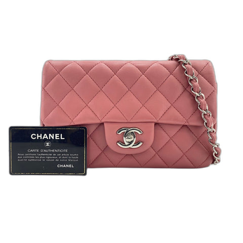 CHANEL Mini Matelasse Shoulder Bag pink WS34151