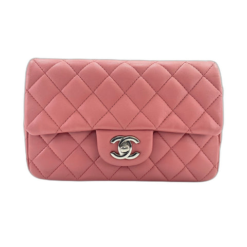 CHANEL Mini Matelasse Shoulder Bag pink WS34151