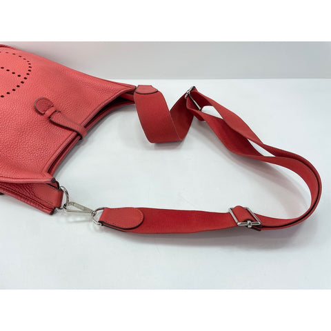 HERMES Evelyn 3 Shoulder Bag Red WS34154