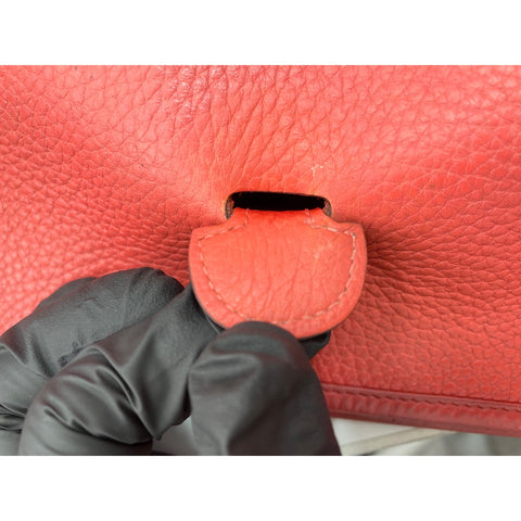HERMES Evelyn 3 Shoulder Bag Red WS34154