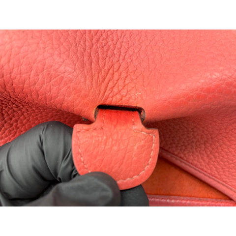 HERMES Evelyn 3 Shoulder Bag Red WS34154