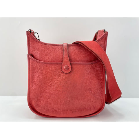 HERMES Evelyn 3 Shoulder Bag Red WS34154