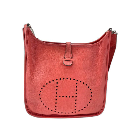 HERMES Evelyn 3 Shoulder Bag Red WS34154