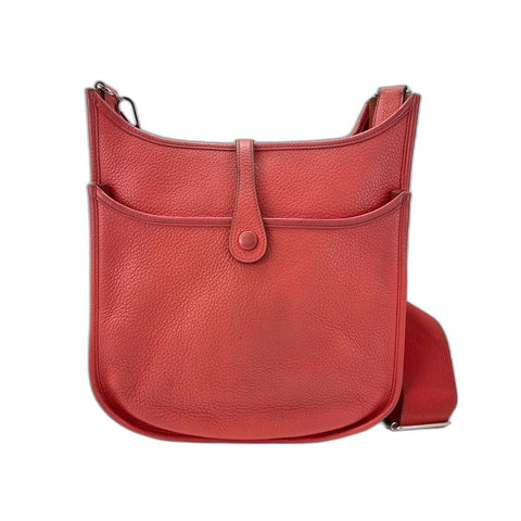 HERMES Evelyn 3 Shoulder Bag Red WS34154