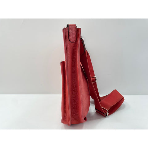 HERMES Evelyn 3 Shoulder Bag Red WS34154