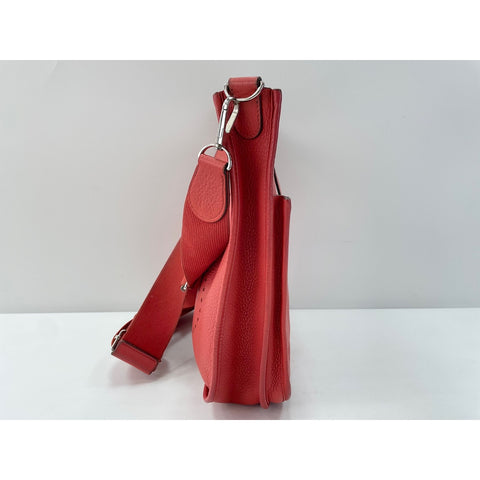 HERMES Evelyn 3 Shoulder Bag Red WS34154