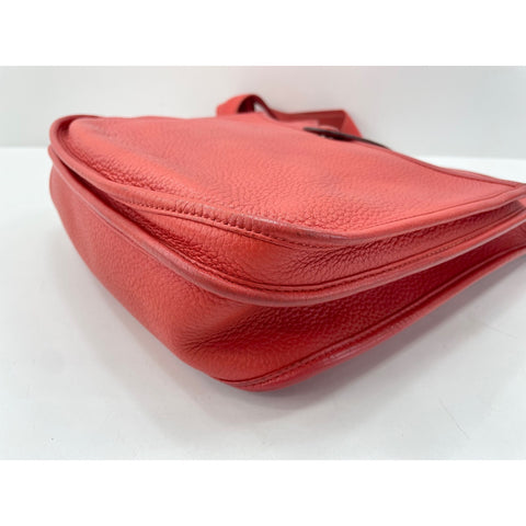 HERMES Evelyn 3 Shoulder Bag Red WS34154