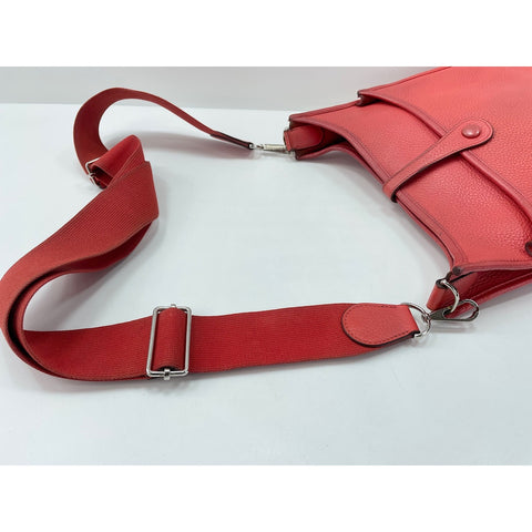 HERMES Evelyn 3 Shoulder Bag Red WS34154