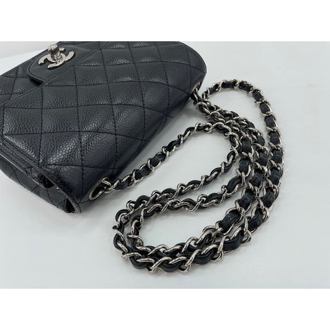 CHANEL Mini Matelasse Shoulder Bag black WS34155