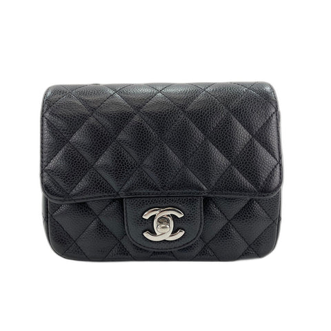 CHANEL Mini Matelasse Shoulder Bag black WS34155