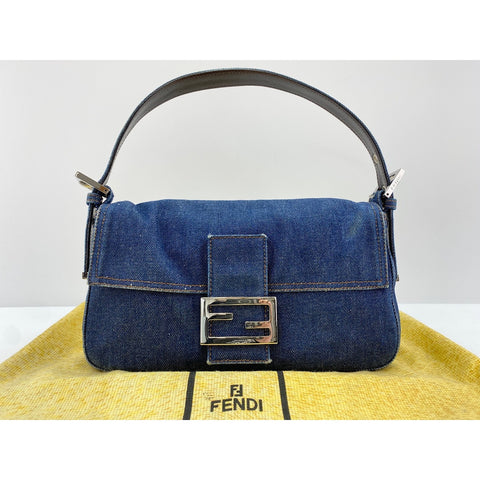 FENDI Mamma bucket Shoulder Bag Navy WS34158