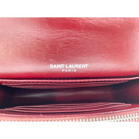 SAINT LAURENT PARIS Sunset Shoulder Bag Red WS34164