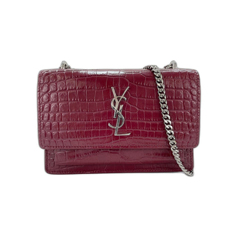 SAINT LAURENT PARIS Sunset Shoulder Bag Red WS34164