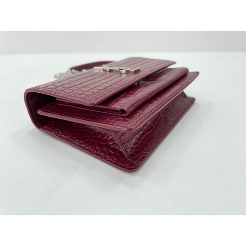 SAINT LAURENT PARIS Sunset Shoulder Bag Red WS34164