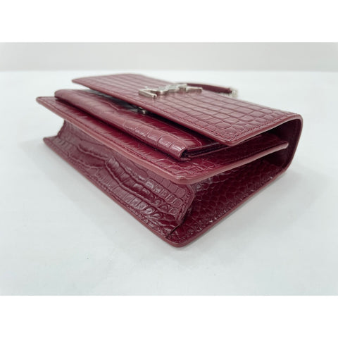 SAINT LAURENT PARIS Sunset Shoulder Bag Red WS34164