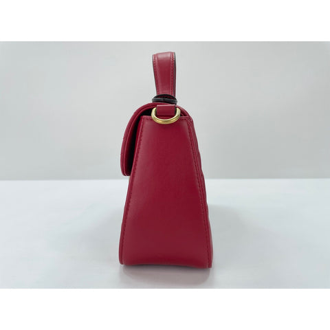 GUCCI GG Marmont mini top handle Shoulder Bag Red WS34165