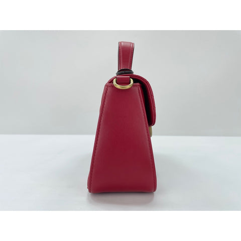 GUCCI GG Marmont mini top handle Shoulder Bag Red WS34165