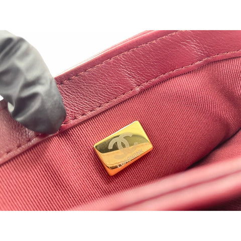 CHANEL Mini Matelasse Shoulder Bag Red WS34166