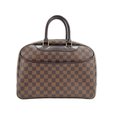LOUIS VUITTON Deauville Handbag Brown WS34174