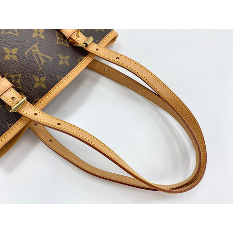 LOUIS VUITTON Petit bucket Tote Bag Brown WS34176