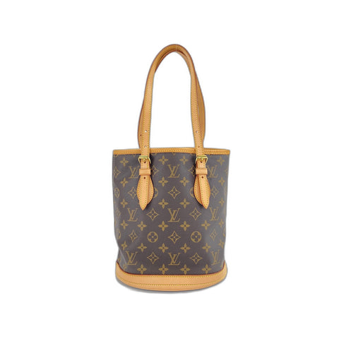 LOUIS VUITTON Petit bucket Tote Bag Brown WS34176