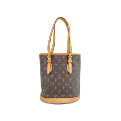 LOUIS VUITTON Petit bucket Tote Bag Brown WS34176