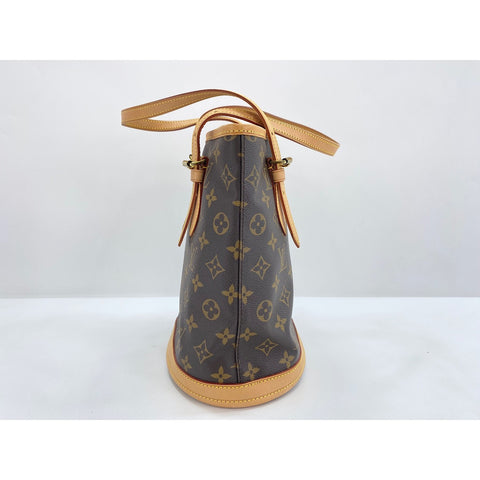 LOUIS VUITTON Petit bucket Tote Bag Brown WS34176