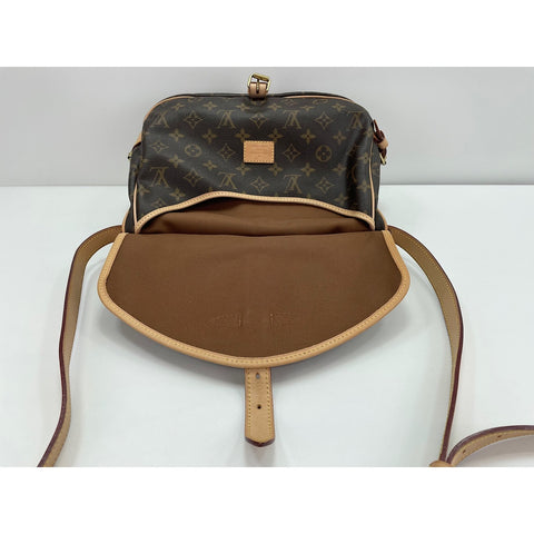 LOUIS VUITTON Saumur Shoulder Bag Brown WS34178