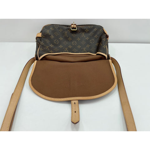 LOUIS VUITTON Saumur Shoulder Bag Brown WS34178
