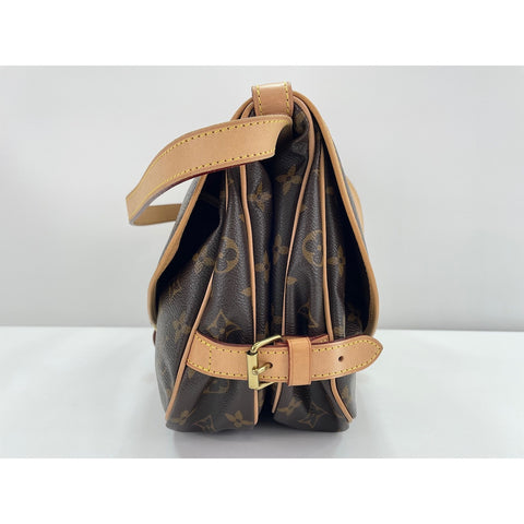 LOUIS VUITTON Saumur Shoulder Bag Brown WS34178