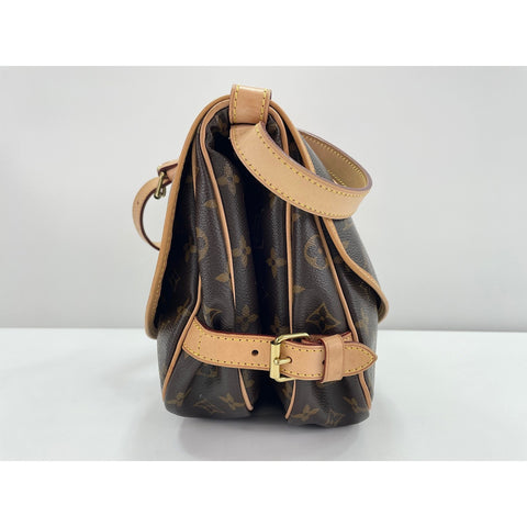 LOUIS VUITTON Saumur Shoulder Bag Brown WS34178