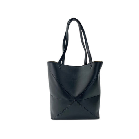 LOEWE puzzle Tote Bag black WS34181